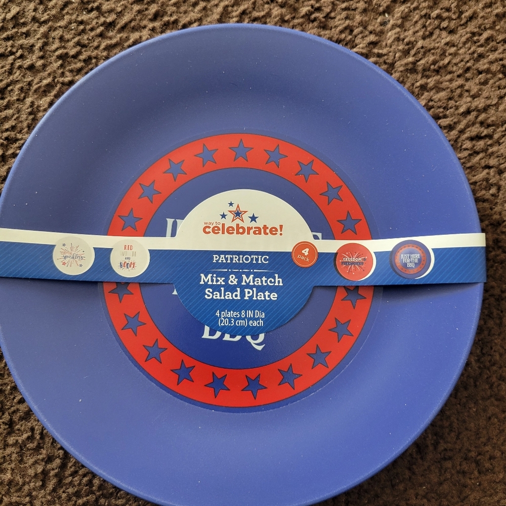 Way to Celebrate 4th of July Salad Plates